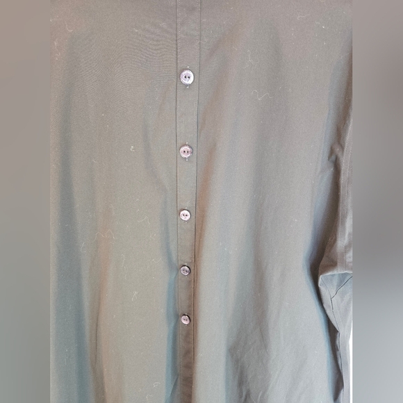 Foxcroft NYC Womens Sz 22W No Iron Black Casual Comfort Full Front Button Blouse - Picture 13 of 14